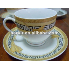 Estilo De Paquistán 90cc Taza De Oro De Copa De Porcelana Decorativo Y Platillo